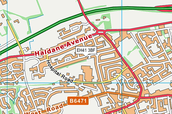 EH41 3BF map - OS VectorMap District (Ordnance Survey)