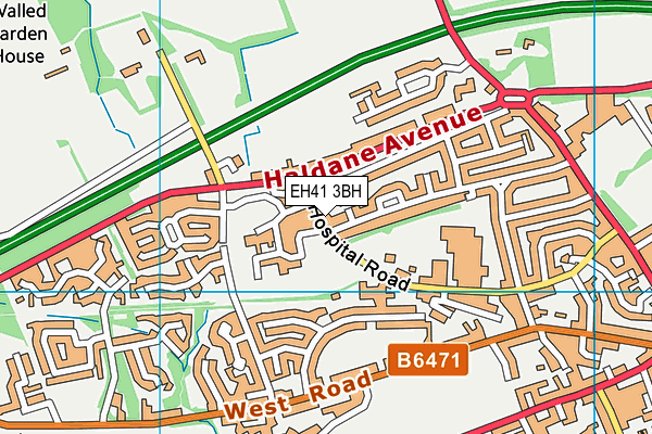 EH41 3BH map - OS VectorMap District (Ordnance Survey)