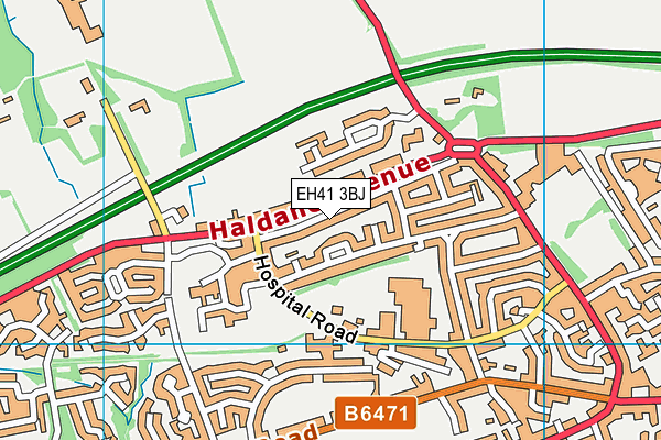 EH41 3BJ map - OS VectorMap District (Ordnance Survey)