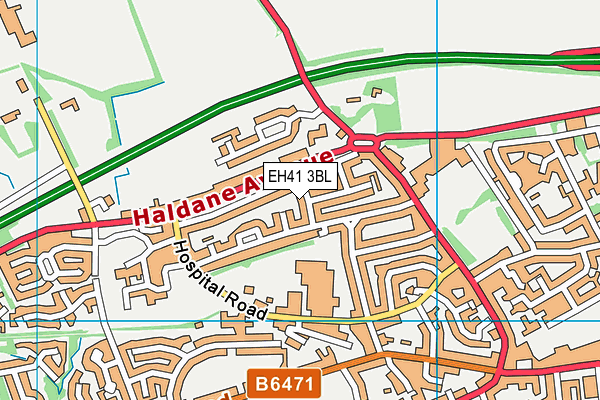 EH41 3BL map - OS VectorMap District (Ordnance Survey)