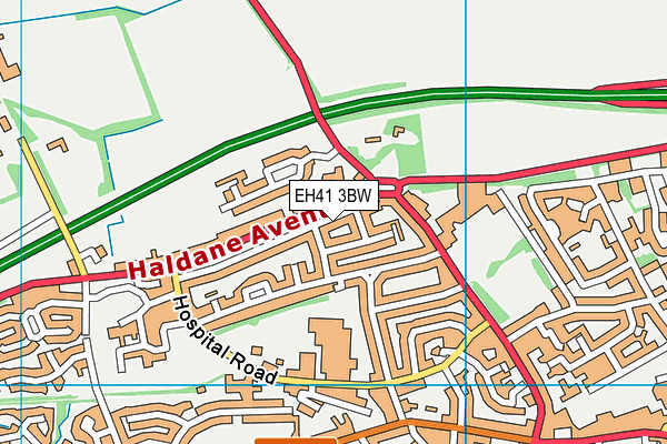 EH41 3BW map - OS VectorMap District (Ordnance Survey)