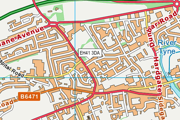 EH41 3DA map - OS VectorMap District (Ordnance Survey)