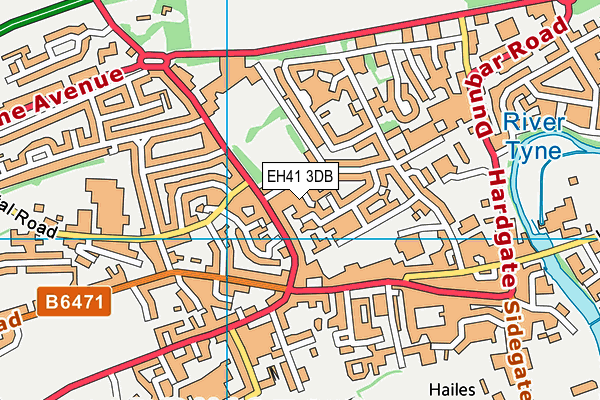 EH41 3DB map - OS VectorMap District (Ordnance Survey)
