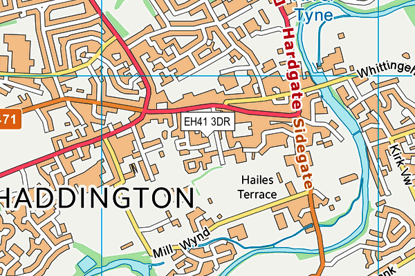 EH41 3DR map - OS VectorMap District (Ordnance Survey)