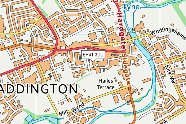 EH41 3DU map - OS VectorMap District (Ordnance Survey)