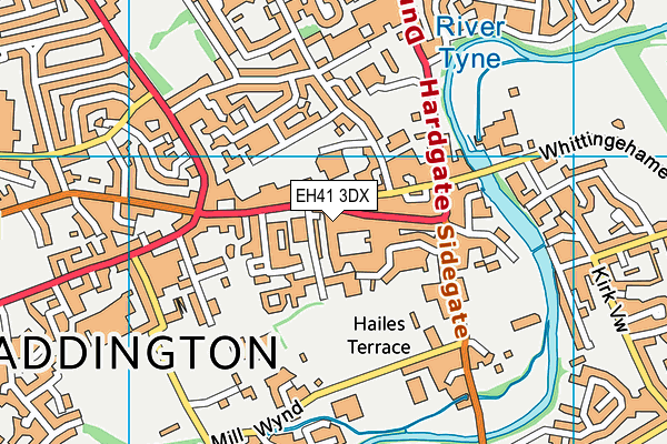 EH41 3DX map - OS VectorMap District (Ordnance Survey)