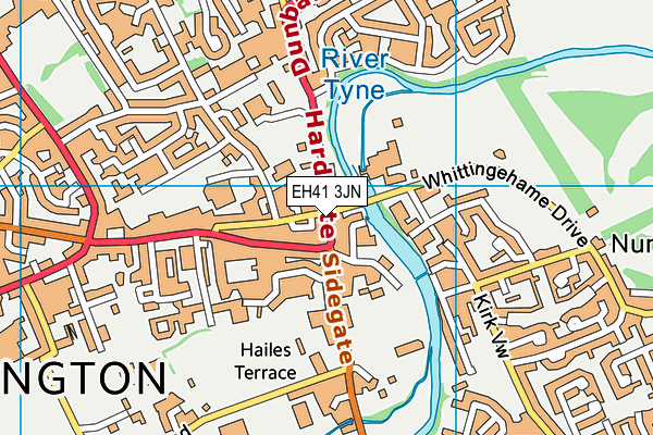 EH41 3JN map - OS VectorMap District (Ordnance Survey)