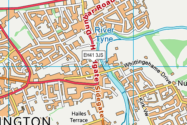 EH41 3JS map - OS VectorMap District (Ordnance Survey)