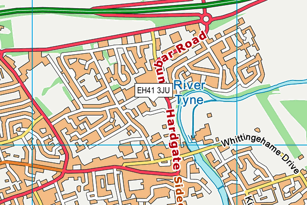 EH41 3JU map - OS VectorMap District (Ordnance Survey)