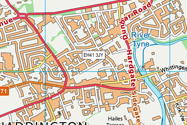 EH41 3JY map - OS VectorMap District (Ordnance Survey)