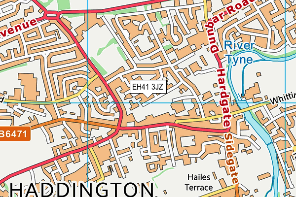 EH41 3JZ map - OS VectorMap District (Ordnance Survey)