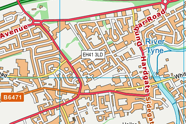 EH41 3LD map - OS VectorMap District (Ordnance Survey)