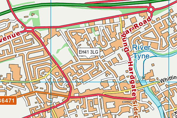 EH41 3LG map - OS VectorMap District (Ordnance Survey)