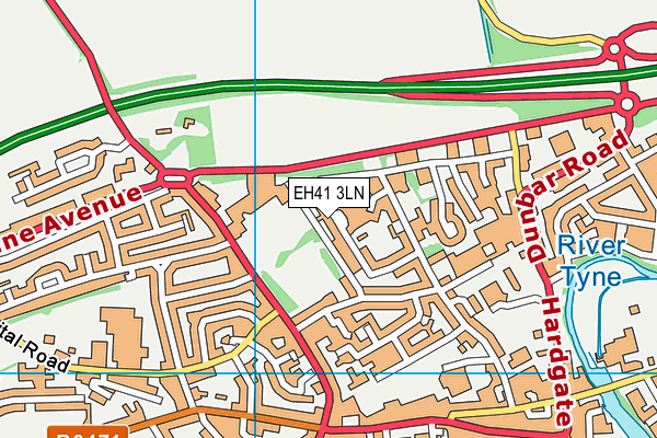 EH41 3LN map - OS VectorMap District (Ordnance Survey)