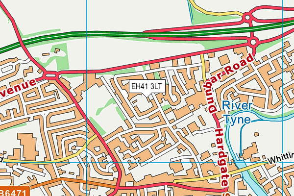 EH41 3LT map - OS VectorMap District (Ordnance Survey)