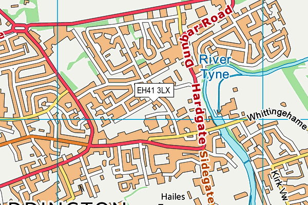 EH41 3LX map - OS VectorMap District (Ordnance Survey)