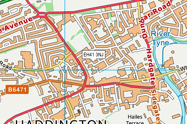 EH41 3NJ map - OS VectorMap District (Ordnance Survey)