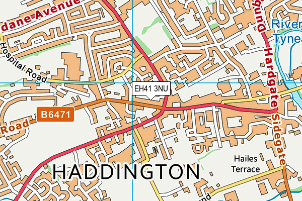 EH41 3NU map - OS VectorMap District (Ordnance Survey)