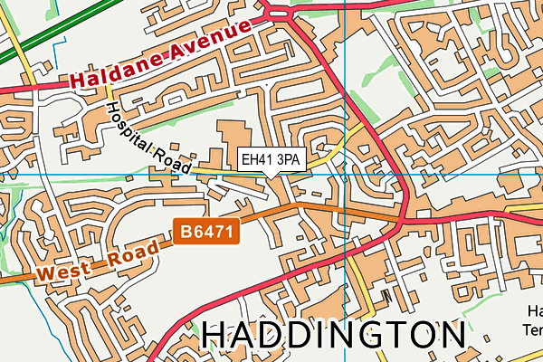 EH41 3PA map - OS VectorMap District (Ordnance Survey)