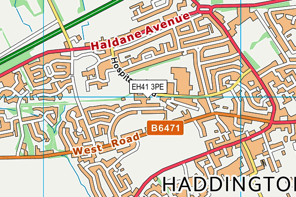 EH41 3PE map - OS VectorMap District (Ordnance Survey)