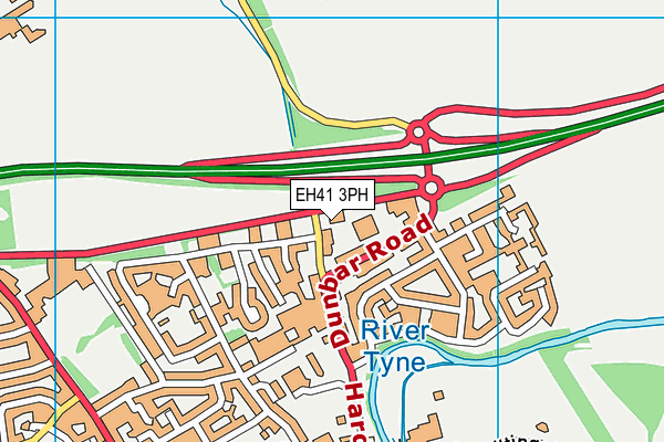 EH41 3PH map - OS VectorMap District (Ordnance Survey)