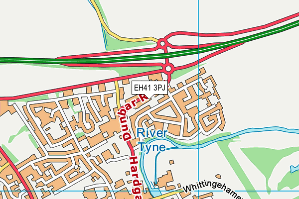 EH41 3PJ map - OS VectorMap District (Ordnance Survey)