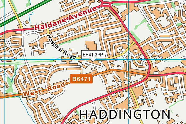 EH41 3PP map - OS VectorMap District (Ordnance Survey)