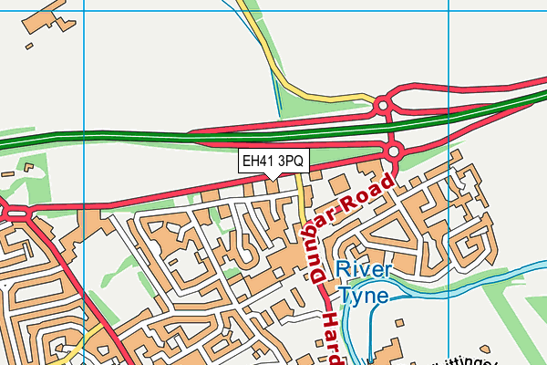 EH41 3PQ map - OS VectorMap District (Ordnance Survey)