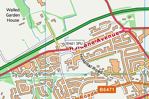 EH41 3PU map - OS VectorMap District (Ordnance Survey)
