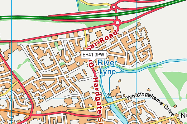 EH41 3PW map - OS VectorMap District (Ordnance Survey)