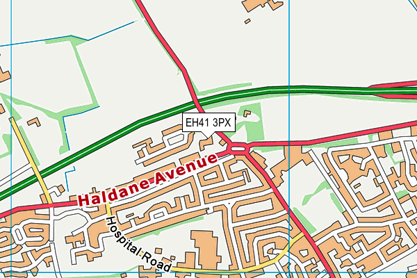 EH41 3PX map - OS VectorMap District (Ordnance Survey)