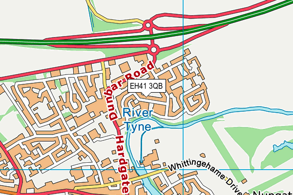 EH41 3QB map - OS VectorMap District (Ordnance Survey)