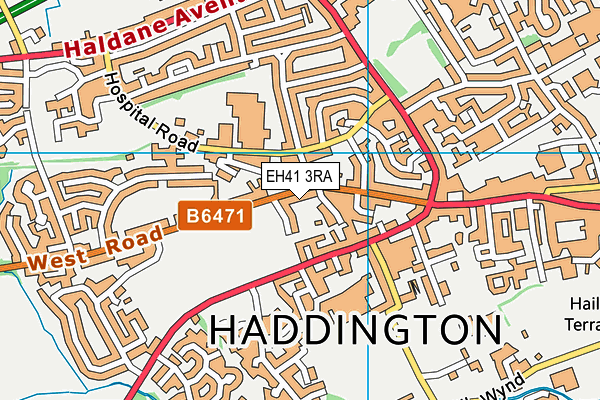 EH41 3RA map - OS VectorMap District (Ordnance Survey)