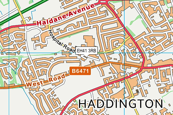 EH41 3RB map - OS VectorMap District (Ordnance Survey)