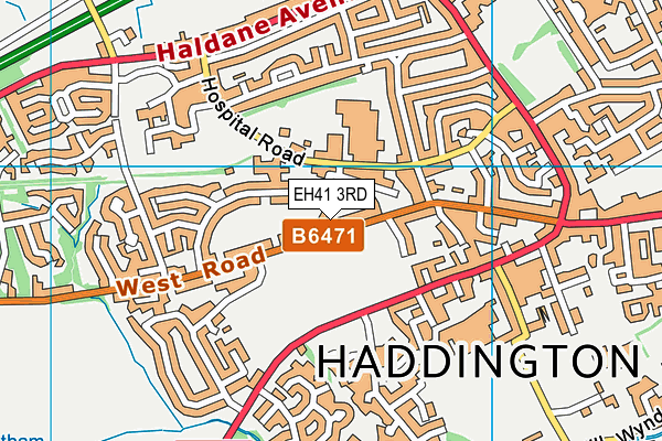 EH41 3RD map - OS VectorMap District (Ordnance Survey)