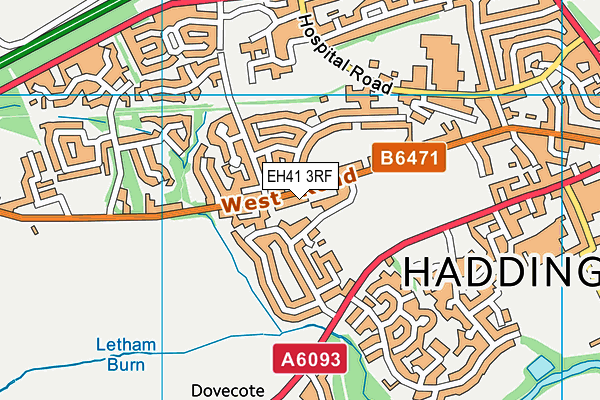 EH41 3RF map - OS VectorMap District (Ordnance Survey)