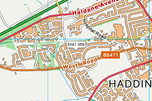 EH41 3RN map - OS VectorMap District (Ordnance Survey)