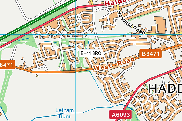 EH41 3RQ map - OS VectorMap District (Ordnance Survey)
