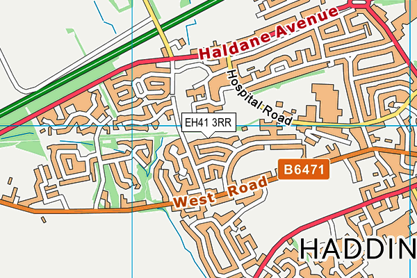 EH41 3RR map - OS VectorMap District (Ordnance Survey)