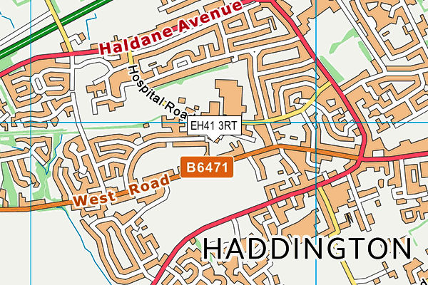 EH41 3RT map - OS VectorMap District (Ordnance Survey)