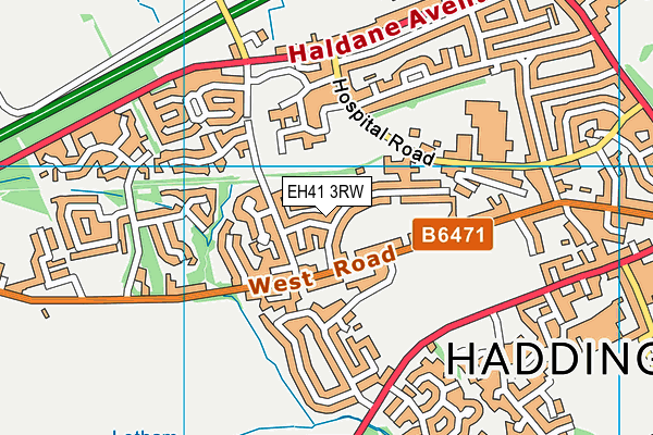 EH41 3RW map - OS VectorMap District (Ordnance Survey)