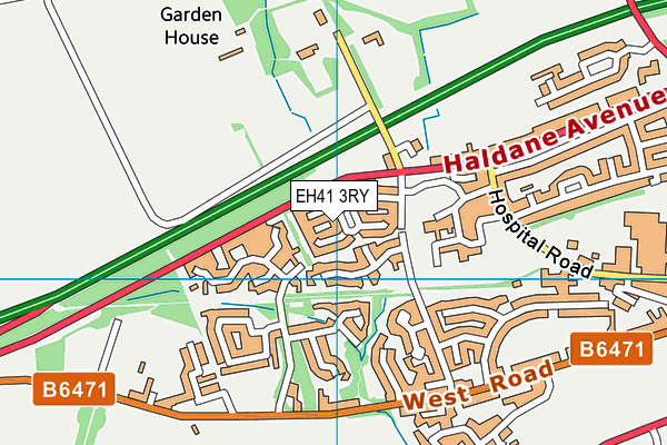 EH41 3RY map - OS VectorMap District (Ordnance Survey)