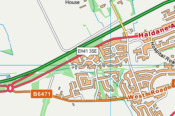 EH41 3SE map - OS VectorMap District (Ordnance Survey)