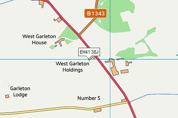 EH41 3SJ map - OS VectorMap District (Ordnance Survey)