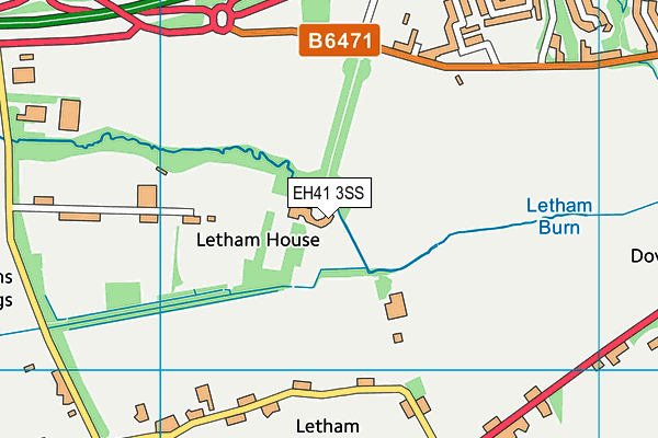 EH41 3SS map - OS VectorMap District (Ordnance Survey)