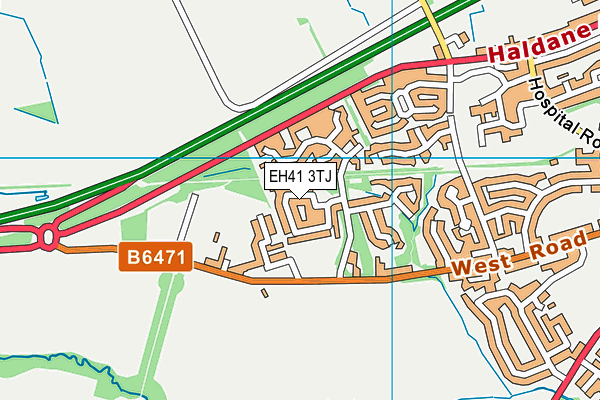 EH41 3TJ map - OS VectorMap District (Ordnance Survey)