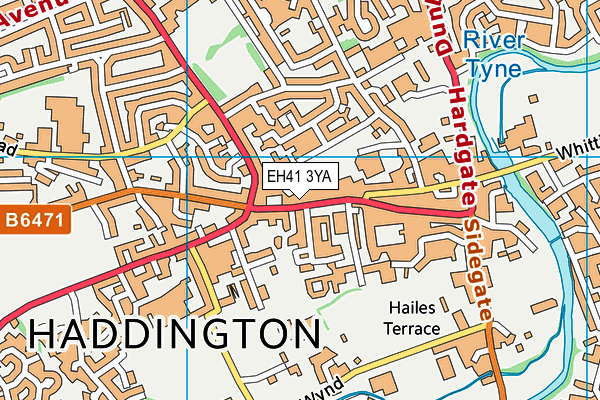 EH41 3YA map - OS VectorMap District (Ordnance Survey)