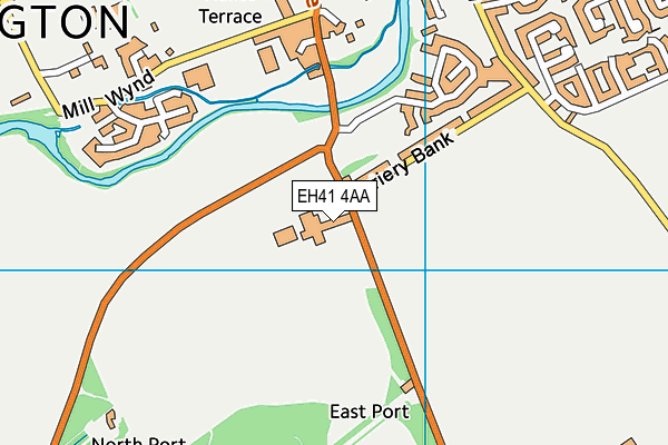 EH41 4AA map - OS VectorMap District (Ordnance Survey)