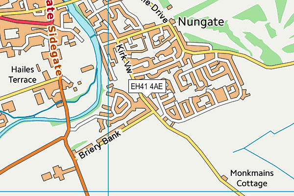 EH41 4AE map - OS VectorMap District (Ordnance Survey)