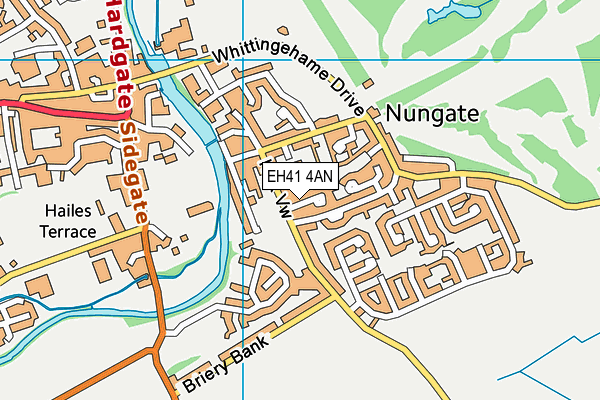 EH41 4AN map - OS VectorMap District (Ordnance Survey)